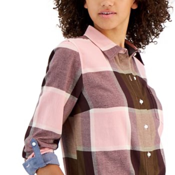 TOMMY HILLFIGER Women's Big City Flannel Shirt - Picture 3 of 3